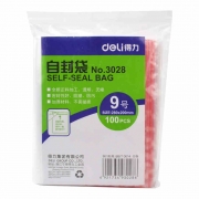 得力（deli） 3028 自封袋 塑封袋子加厚密封包装袋 透明封口袋 100个/包 280*198mm