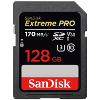 闪迪（SanDisk） SD卡至尊超极速版 128G 内存卡高速单反相机卡 摄影机存储卡 4K高清拍摄 ( SDXXY 170M/s 128G ) 